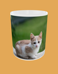 Cat - Adorable Cat Mug with Choice of Coloured Handle - Purrfect for Cat Lovers