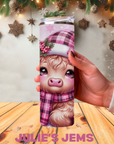 Tumbler - Christmas Highland Cow
