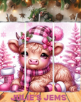 Tumbler - Christmas Highland Cow