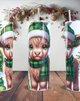 Tumbler - Christmas Highland Cow