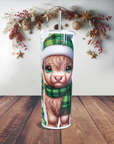 Tumbler - Christmas Highland Cow