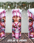 Tumbler - Christmas Highland Cow