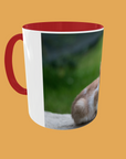 Cat - Adorable Cat Mug with Choice of Coloured Handle - Purrfect for Cat Lovers