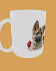 Dogs - German Shepherd Floral Ceramic Mug - Elegant Ceramic Gift