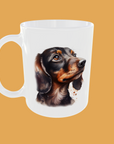 Dogs - Dachshund Lover's 11oz Ceramic Mug - High-Gloss Finish with Optional Coloured Handle