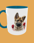 Dogs - German Shepherd Floral Ceramic Mug - Elegant Ceramic Gift