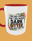 Coffee Quotes - I Like My Coffee with a Side of Humour - Ceramic Mug with Fun Quote