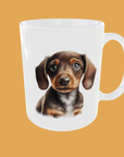 Dogs - Dachshund Puppy Ceramic Mug - 11oz High-Gloss Finish with Colour Handle Options