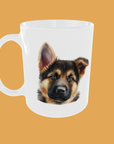 Dogs - German Shepherd Puppy Ceramic Mug - High Gloss with Colourful Handle Options