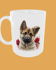 Dogs - German Shepherd Floral Ceramic Mug - Elegant Ceramic Gift