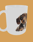 Dogs - Dachshund Puppy Ceramic Mug - 11oz High-Gloss Finish with Colour Handle Options