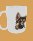Dogs - German Shepherd Puppy Ceramic Mug - High Gloss with Colourful Handle Options