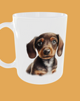 Dogs - Dachshund Puppy Ceramic Mug - 11oz High-Gloss Finish with Colour Handle Options