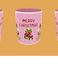 Christmas - Santa Pink Background