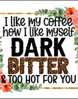 Coaster - Cofee Quotes - I Like my Coffee with a Side of Humour Ceramic Coaster with Fun Quote