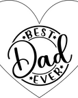 Coaster - Fathers Day - Celebrate with our 'Best Dad Ever' Ceramic Coaster