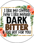 Coaster - Cofee Quotes - I Like my Coffee with a Side of Humour Ceramic Coaster with Fun Quote