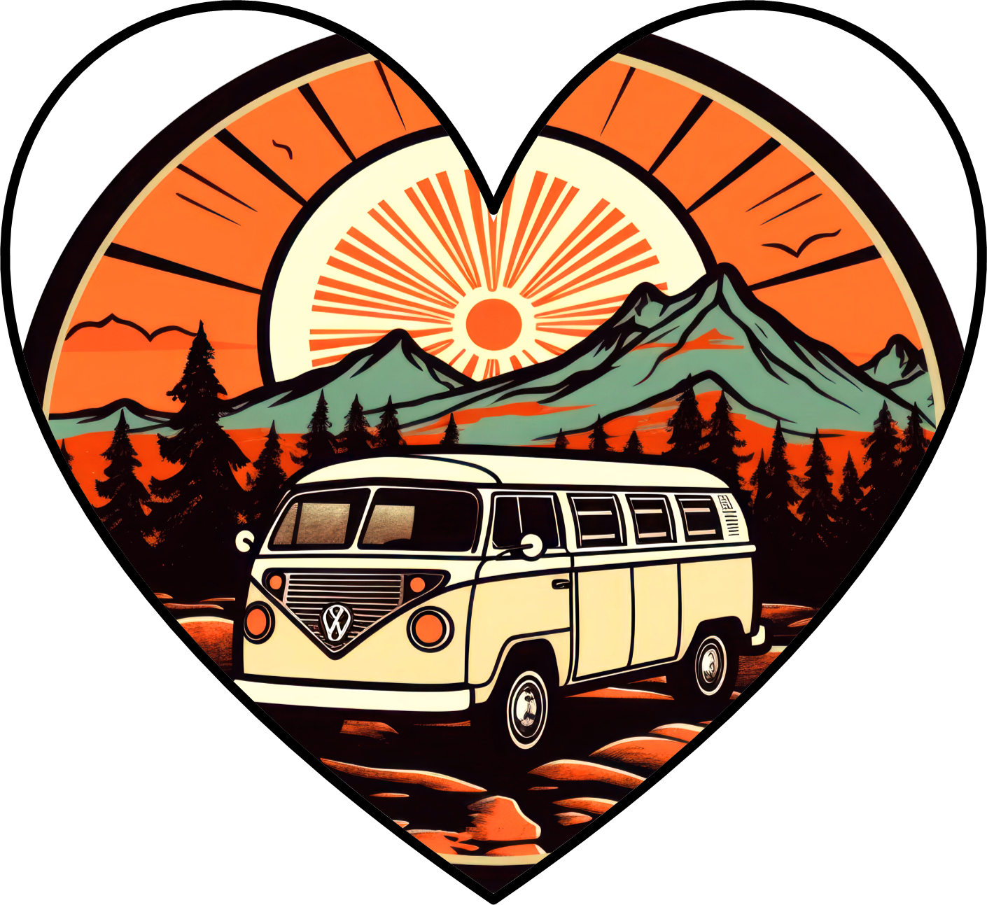 Coaster - Camper Van vintage Retro Adventure charm