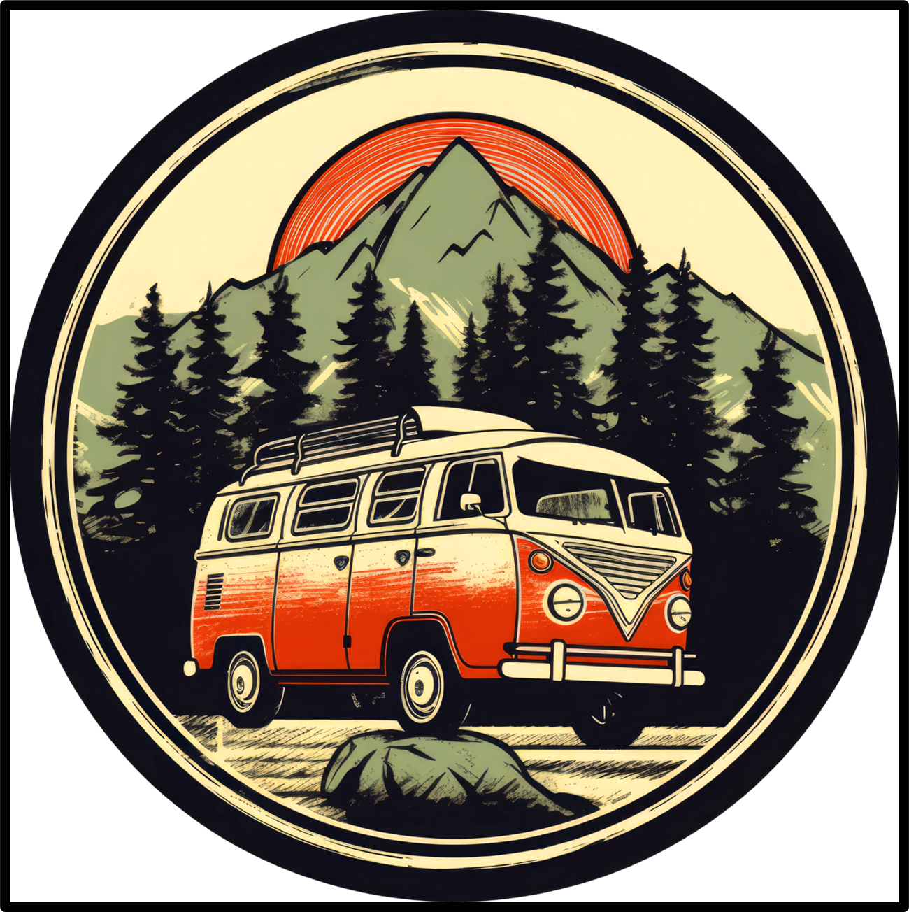 Coaster - Camper Van vintage Retro Adventure charm