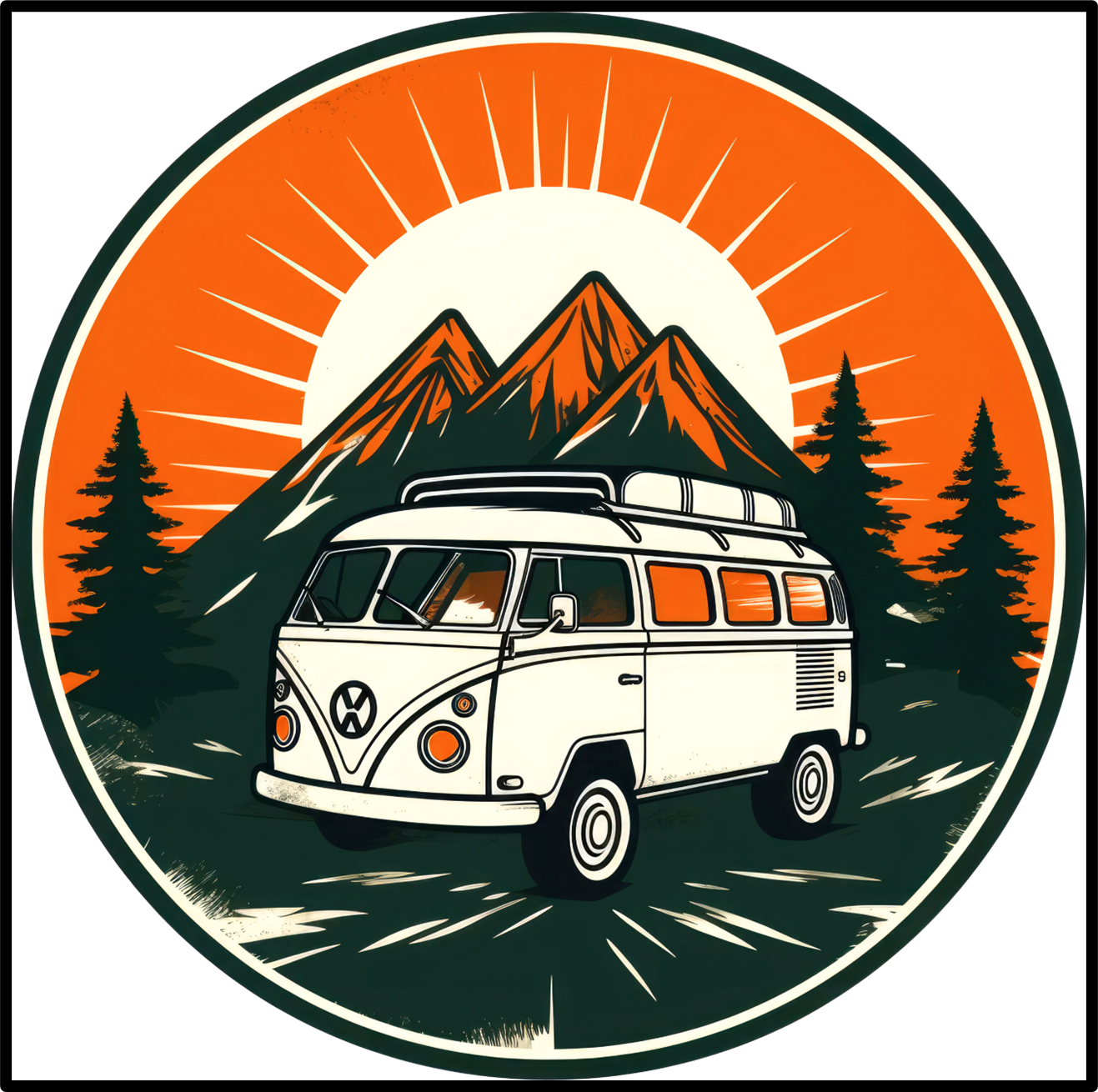 Coaster - Camper Van vintage Retro Adventure charm