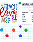 Teacher Coaster - Teach, Love, Inspire (2)