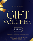 Julie's Jems Gift Voucher Blue