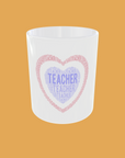 Teacher heart mug