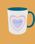 Teacher heart mug