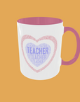 Teacher heart mug