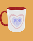 Teacher heart mug