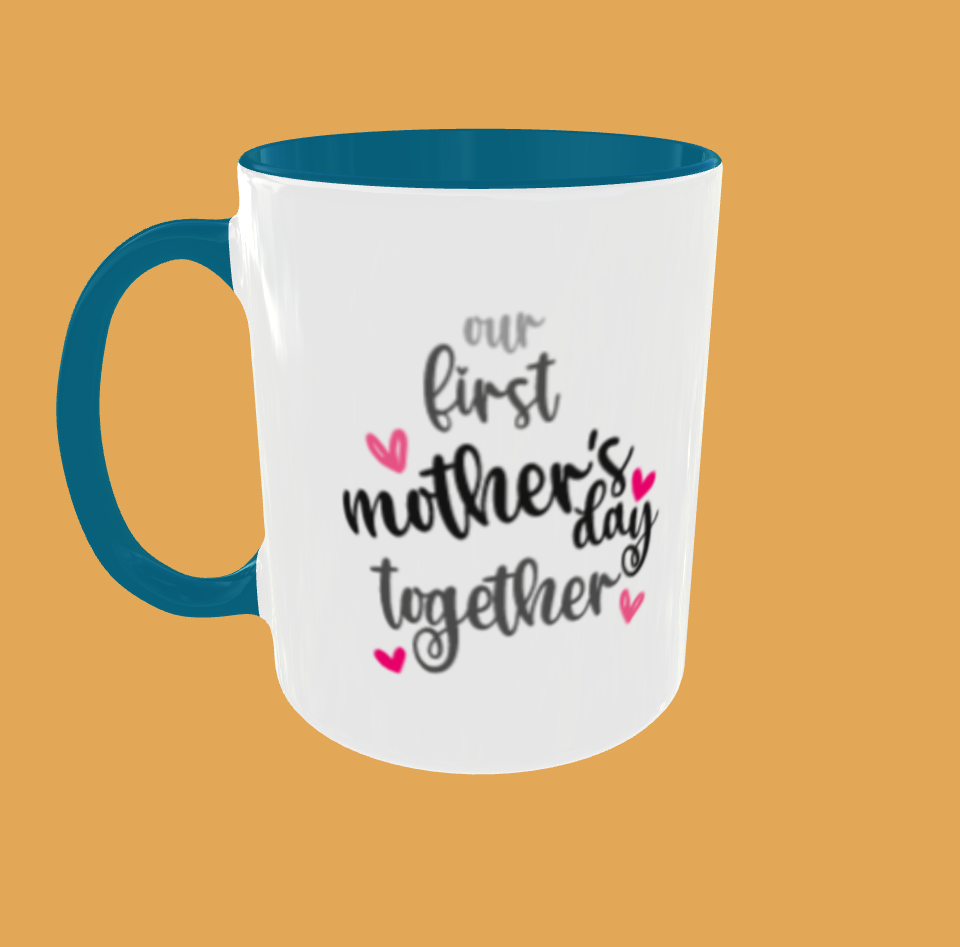 Mum - Charming Patterned Heart Mug 1st Mothers Day