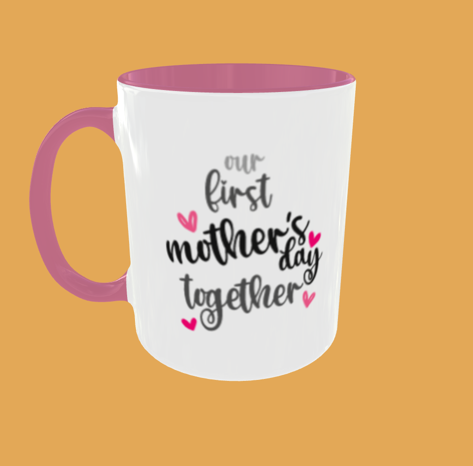 Mum - Charming Patterned Heart Mug 1st Mothers Day